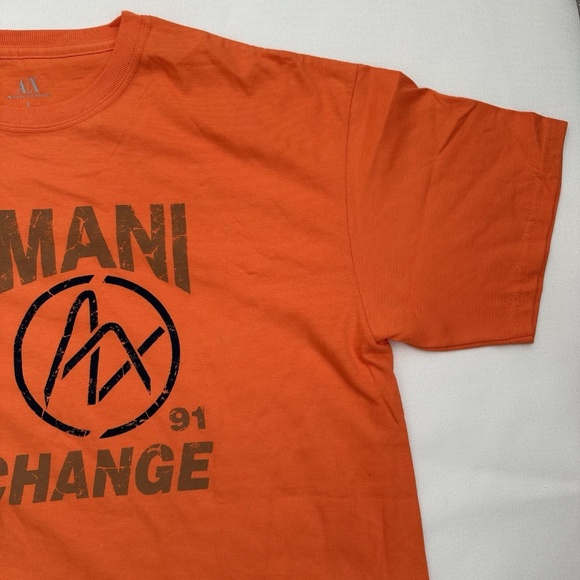 Armani Exchange Orange T-shirt Mens Large - Picture 3 of 15